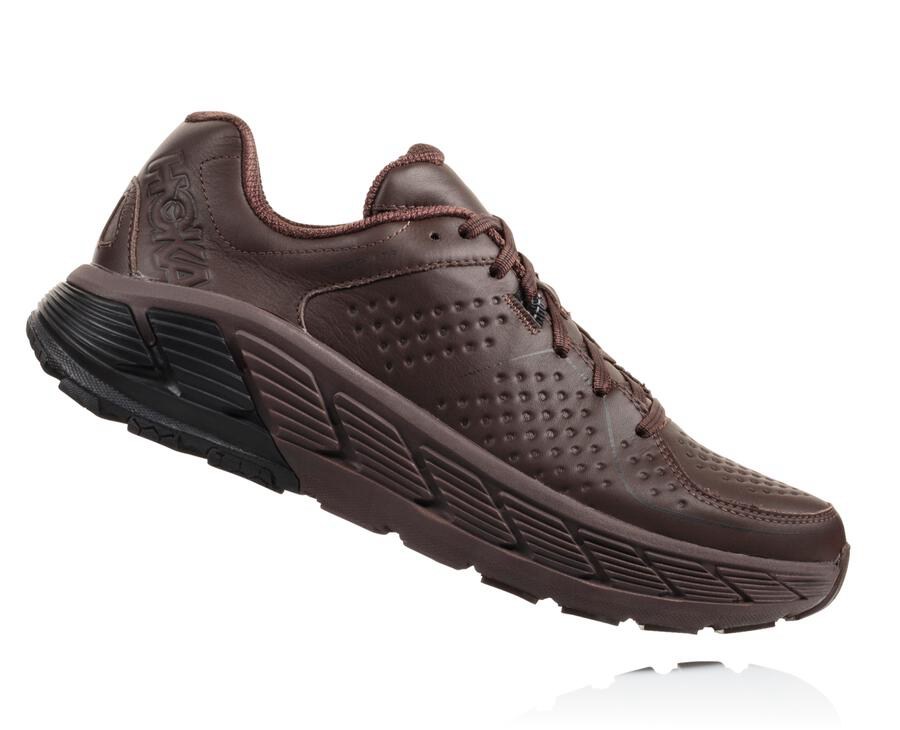 Tenis Hoka One One Hombre Marrom - Gaviota Cuero - TLRX21406